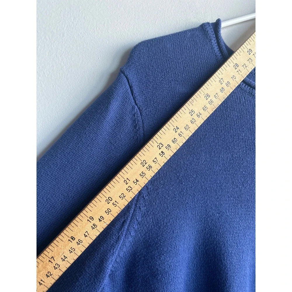 Appleseed's Blue Seahorse Long Sleeve Sweater Womens Medium